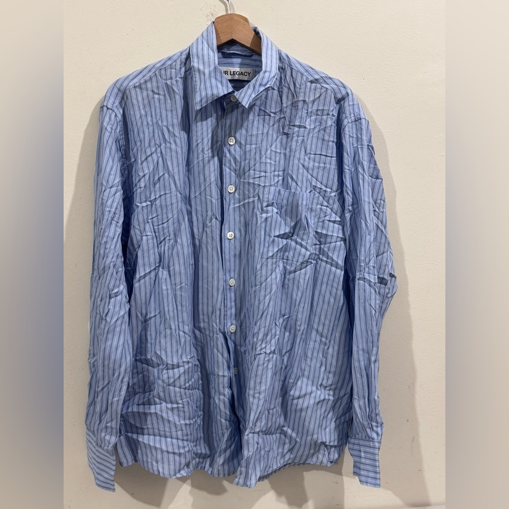 Club Room Light Blue Striped Men's Shirt